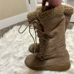 Tan Furry Boots